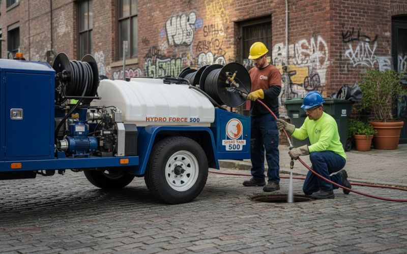 How Hydrojetting Clears Tough Plumbing Drain Blockages